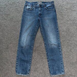 LEVI'S BIG E MIDDY STRAIGHT MEDIUM WASH WOMEN'S BLUE JEANS - Mid Rise - W30 L31